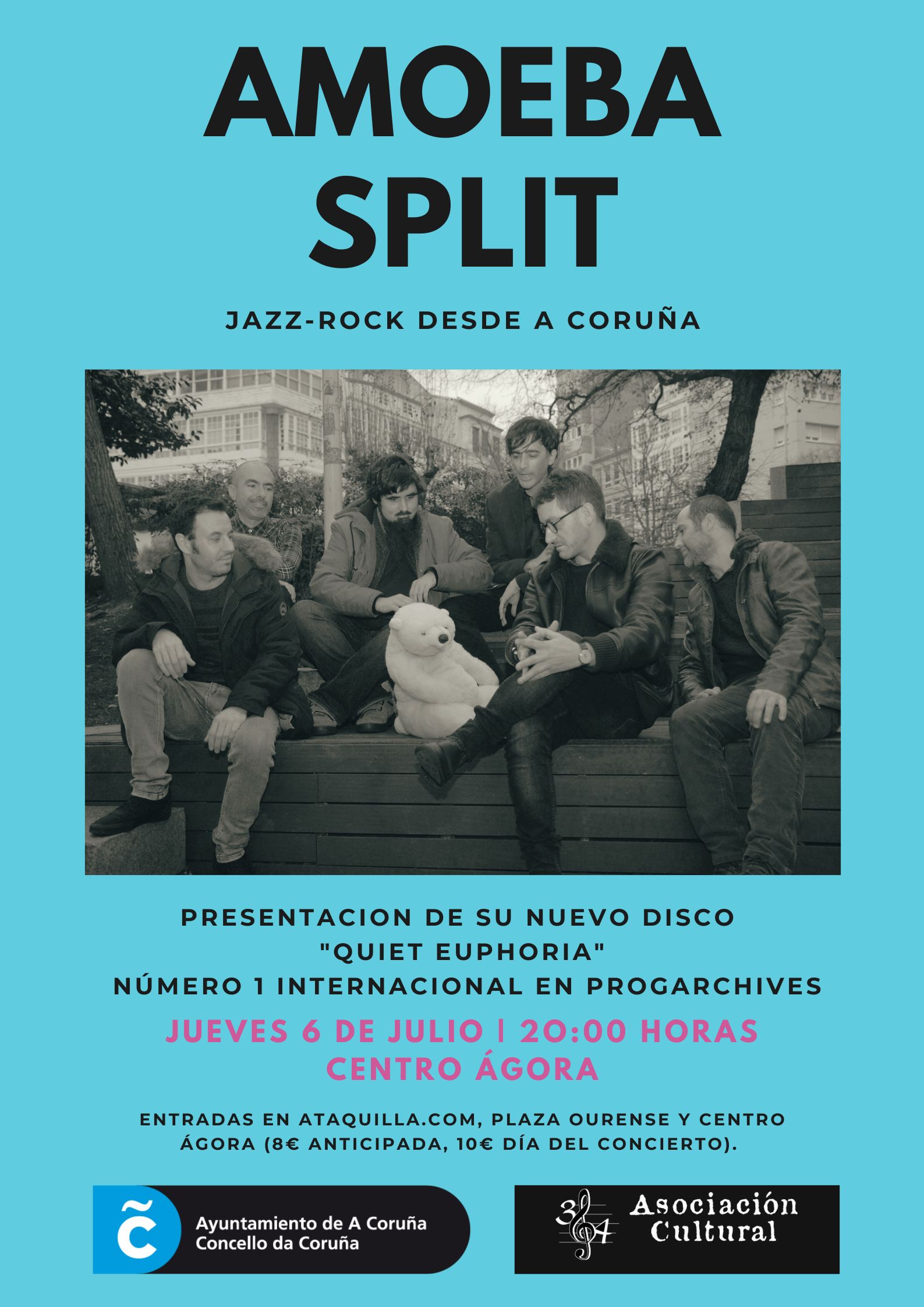Amoeba Split Show Ágora 6 julio. New Album. Quiet Euphoria